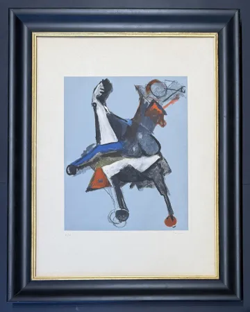 Pointe-Sèche Marini - Marino Marini ( 1901 - 1980) - MARINO FROM SHAKESPEARE I - Etching, drypoint and aquatint in 19 colours - 1977