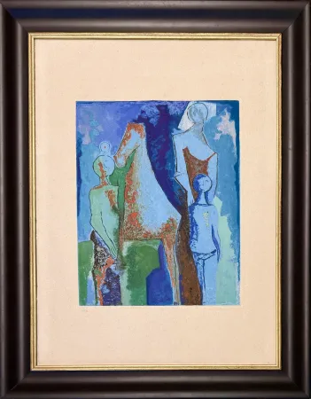 Pointe-Sèche Marini - Marino Marini ( 1901 - 1980) - MARINO FROM SHAKESPEARE I - Etching, drypoint and aquatint in 28 colours - 1977