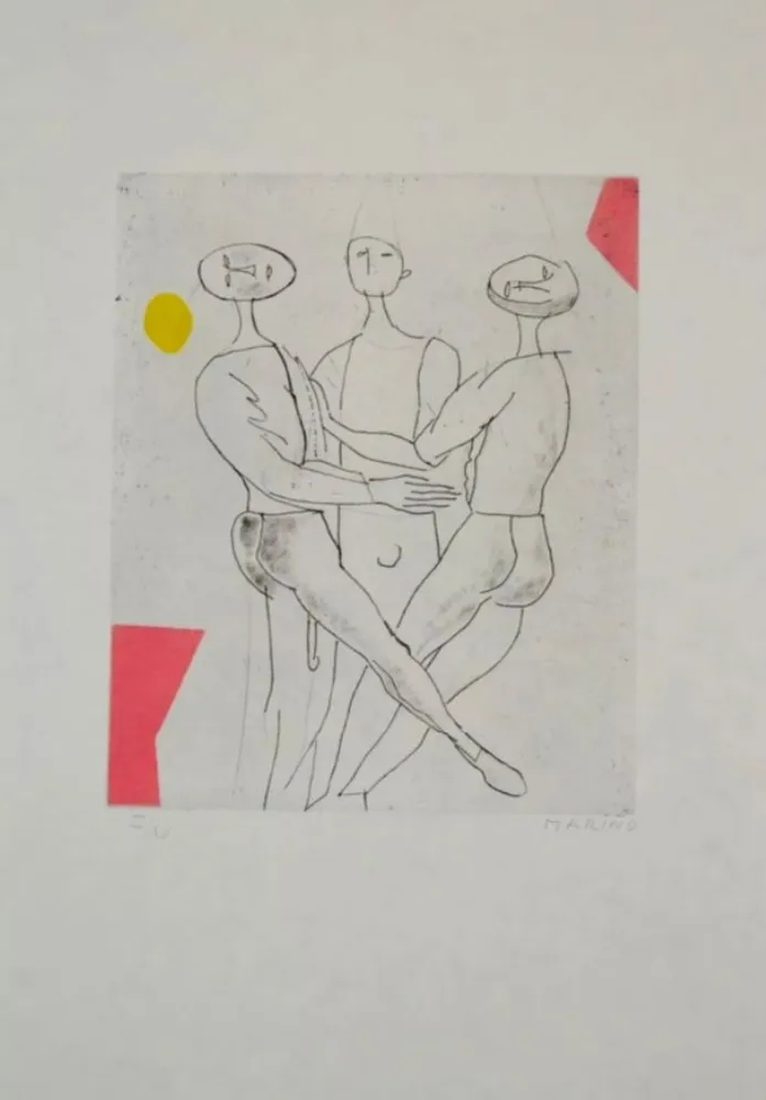 Eau-Forte Et Aquatinte Marini - Portfolio A-136 Giocolieri