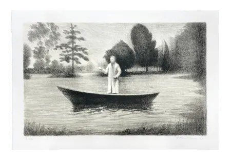 Lithographie Martensen - Boat