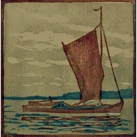 Gravure Sur Bois Mass - Segelboot / Sailboat