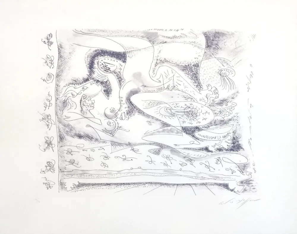 Eau-Forte Masson - Dans l'alcove hantée