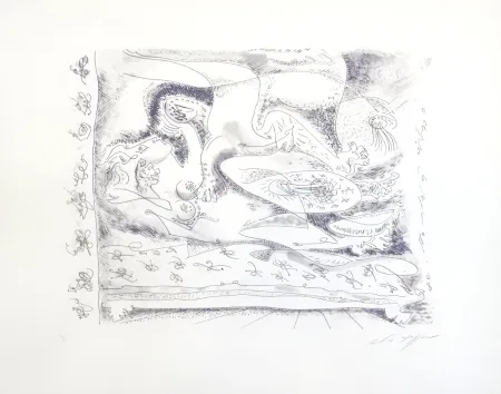 Eau-Forte Masson - Dans l'alcove hantée