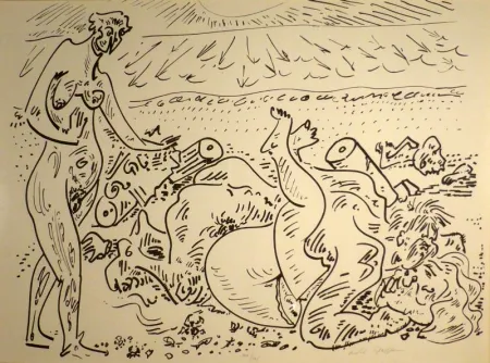 Lithographie Masson - (Erotique)