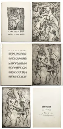 Livre Illustré Masson - J.J Lévêque. LE TEMPS RÉFLÉCHI. Gravures d'André Masson. PAB 1964