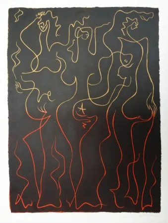 Lithographie Masson - La danse