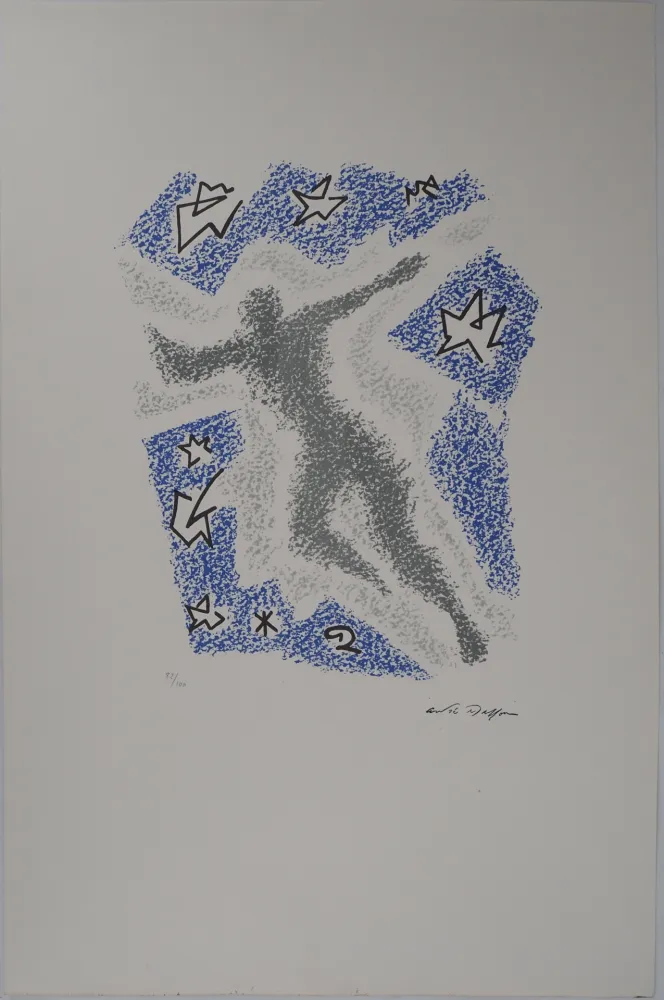 Lithographie Masson - La danse sous les étoiles