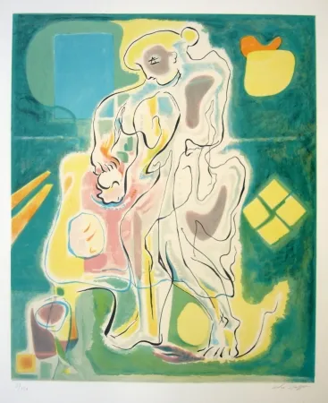 Lithographie Masson - Maternité