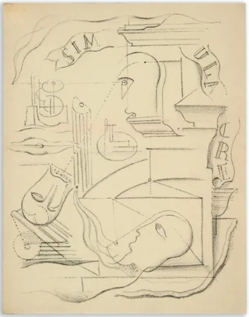 Livre Illustré Masson - Michel Leiris : SIMULACRE. Poèmes et lithographies (1925)