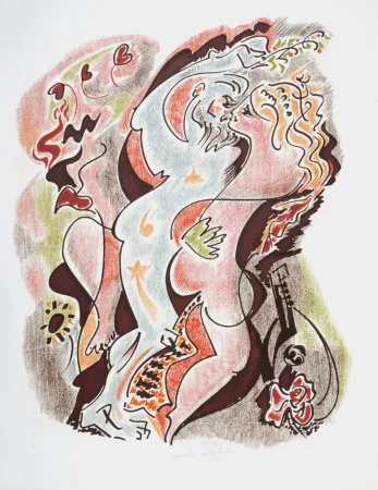 Lithographie Masson - Sonnets de Louise Labé #3, 1972, Hand-signed!