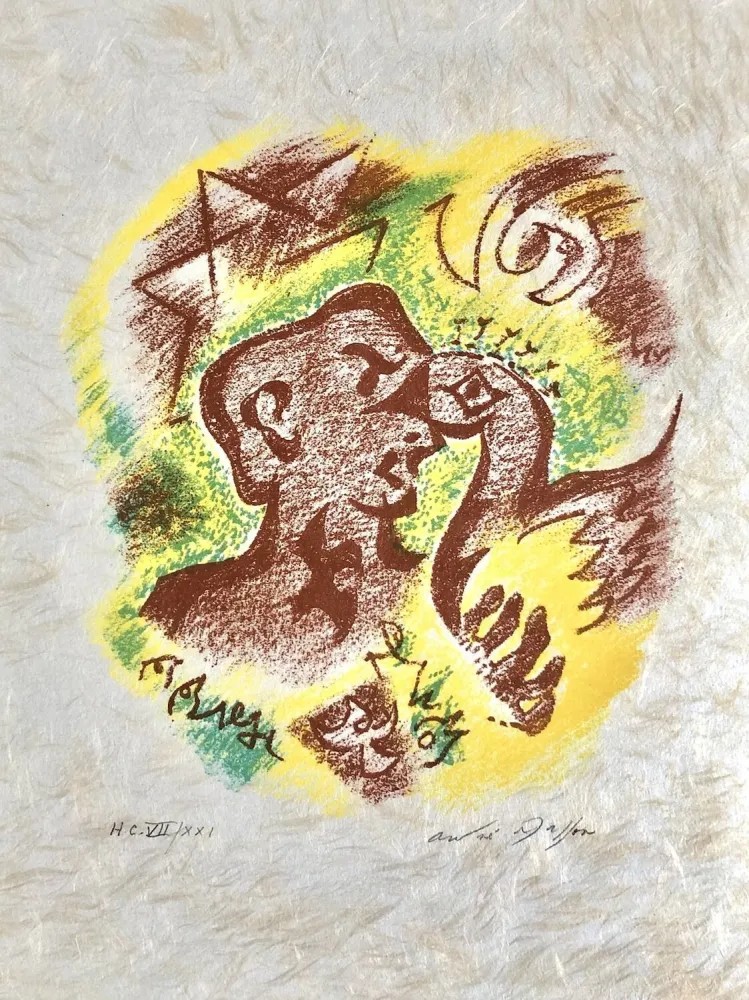 Lithographie Masson - Une étoile de craie