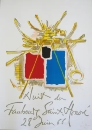 Affiche Mathieu - Affiche Nuit du Faubourg Saint-Honoré 28 juin 66