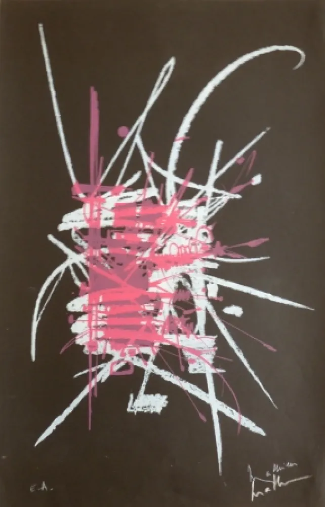 Lithographie Mathieu - Sans titre