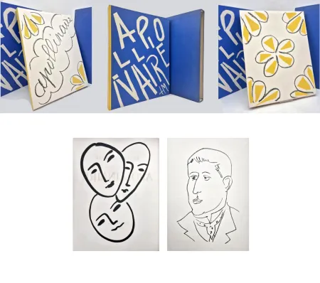 Livre Illustré Matisse - A. Rouveyre. APOLLINAIRE. Papiers découpés et lithographies de Matisse (1952)