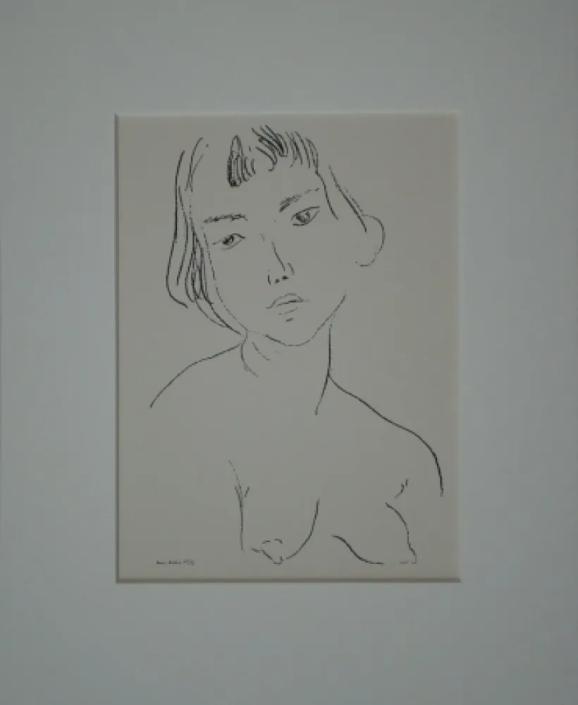 Lithographie Matisse - Buste d'une femme