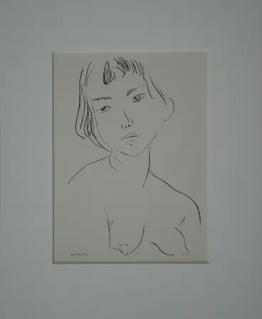 Lithographie Matisse - Buste d'une femme