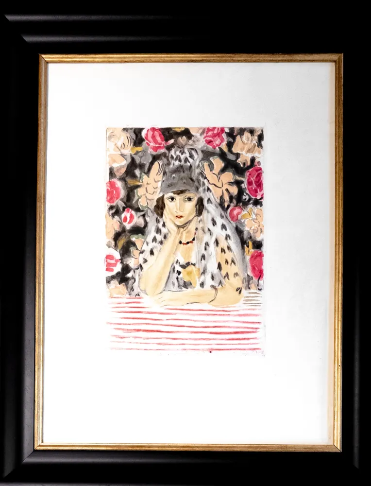 Aquatinte Matisse - Espagnole a la Mantille