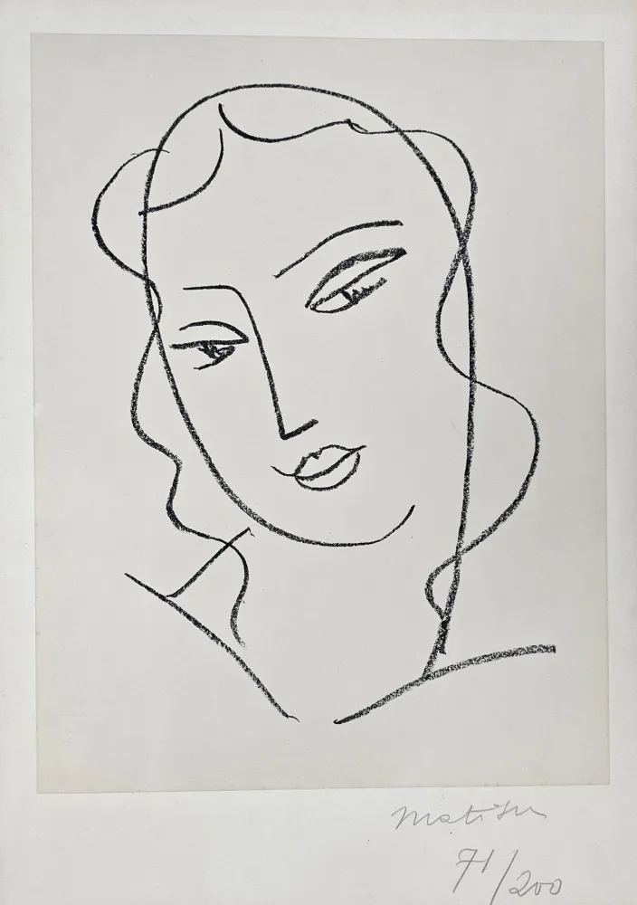 Lithographie Matisse - Etude pour la Vierge