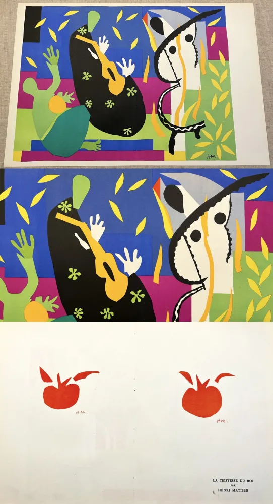 Lithographie Matisse - LA TRISTESSE DU ROI. Lithographie (Tirage original de 1952-1953)