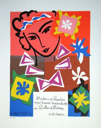 Sérigraphie Matisse - Madame de Pompadour, 1951