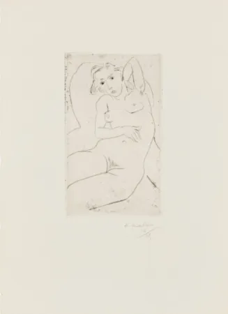 Pointe-Sèche Matisse - Nu assis-les yeux noris