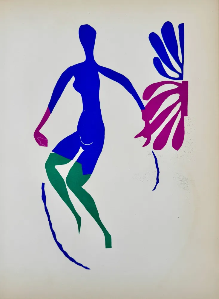 Lithographie Matisse - Nu bleu aux bas verts 