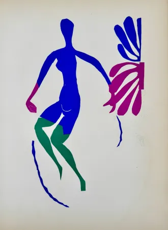 Lithographie Matisse - Nu bleu aux bas verts 