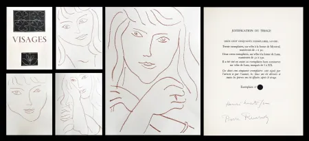 Livre Illustré Matisse - P. Reverdy. VISAGES. 14 lithographies (1946)