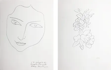 Lithographie Matisse - PORTRAIT D'ANGÈLE (1943)