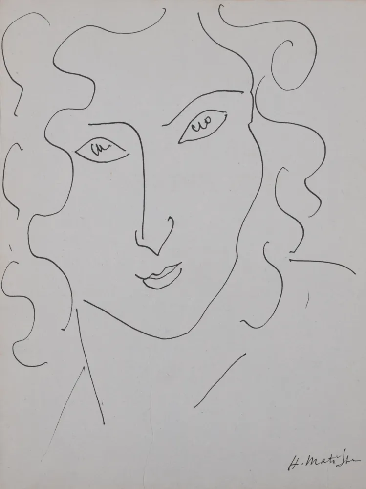 Lithographie Matisse - Portrait de femme, 1947