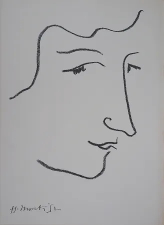 Lithographie Matisse - Portrait de profi