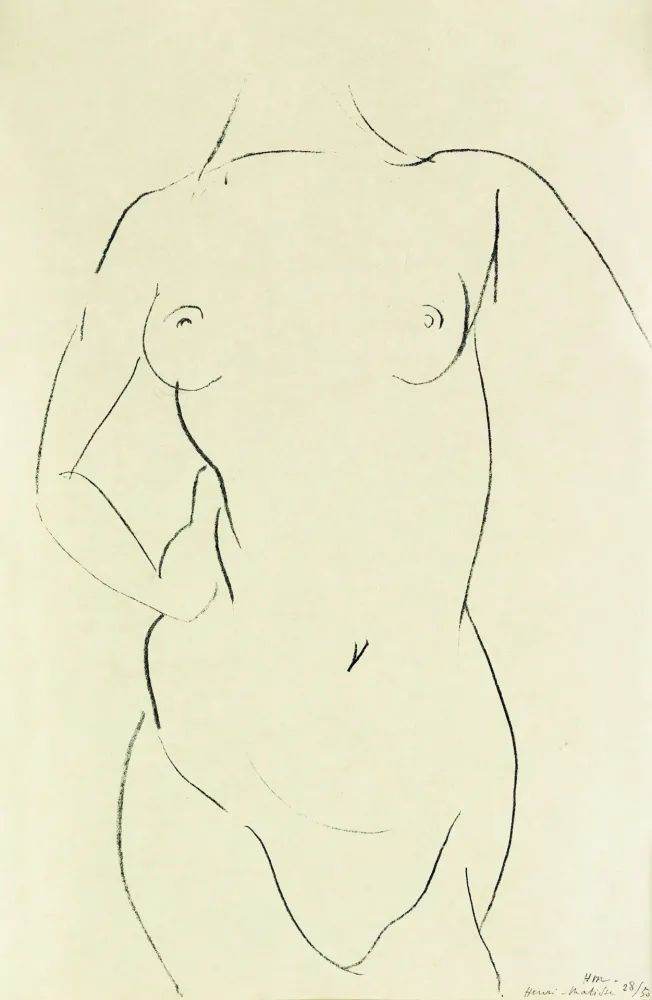 Lithographie Matisse - Torse de face