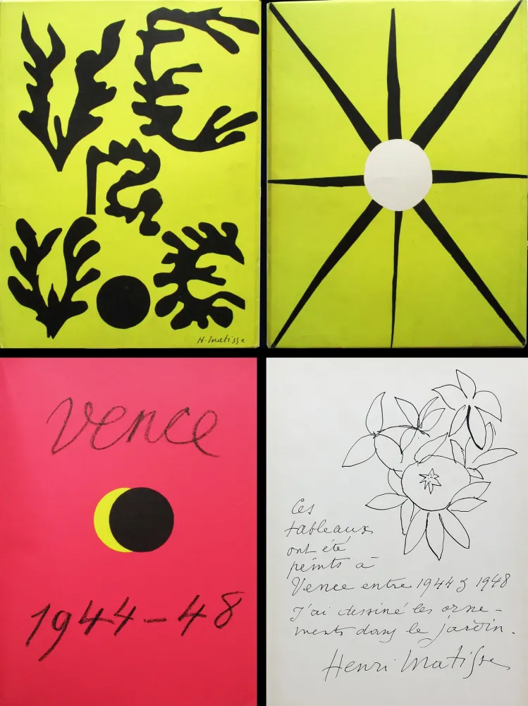 Livre Illustré Matisse - Verve n° 21-22. VENCE 1944-48. Couverture originale d'après les papiers découpés