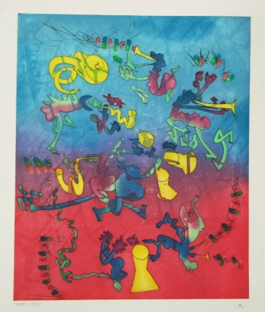 Eau-Forte Et Aquatinte Matta - Bande à Jazz