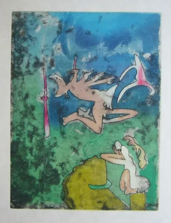 Eau-Forte Et Aquatinte Matta - Centre Noeds I