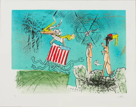 Lithographie Matta - Comique Trippe