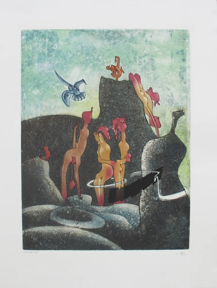 Eau-Forte Et Aquatinte Matta - La Danse de la mort 3