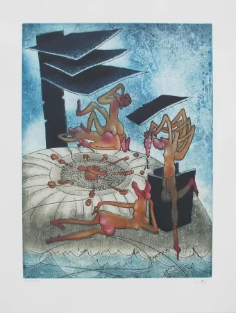 Eau-Forte Et Aquatinte Matta - La Danse de la mort 6