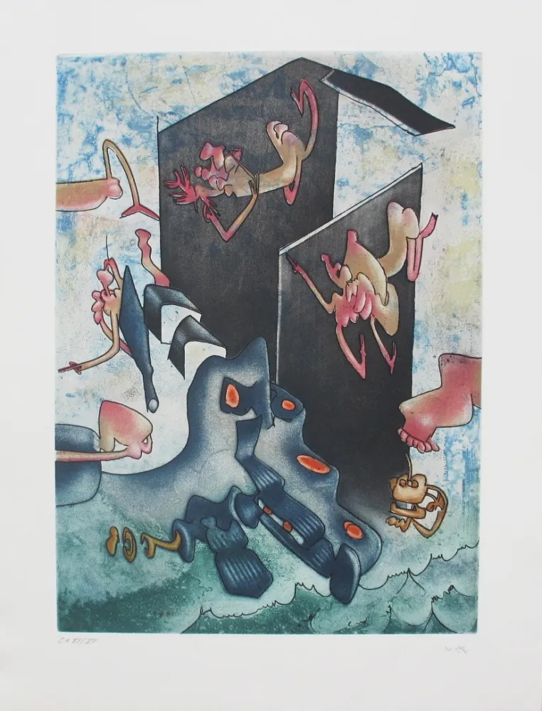 Eau-Forte Et Aquatinte Matta - La Danse de la mort 7