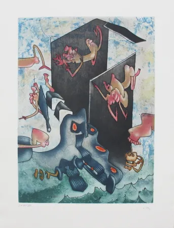 Eau-Forte Et Aquatinte Matta - La Danse de la mort 7