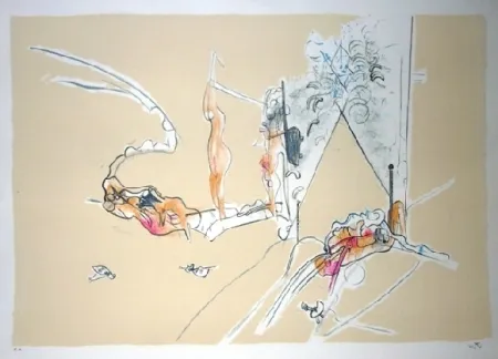 Lithographie Matta - La promenade de Venus