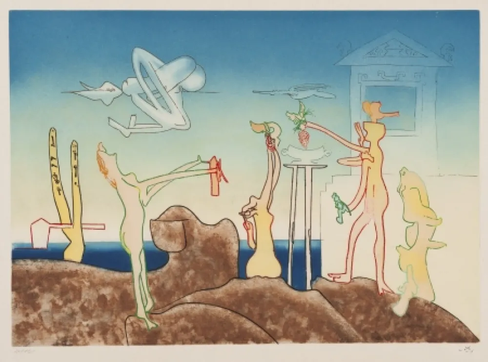 Aquatinte Matta - L'Arc obscur des heures