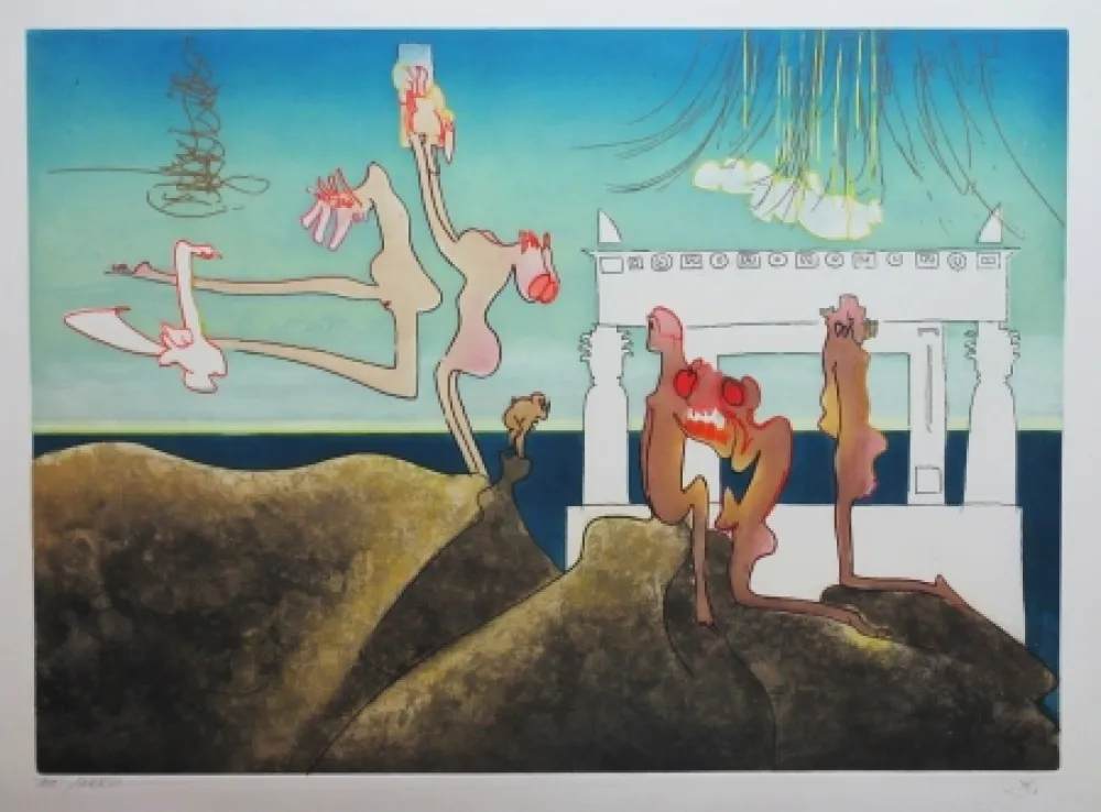 Eau-Forte Et Aquatinte Matta - L'Arc obscur des heures