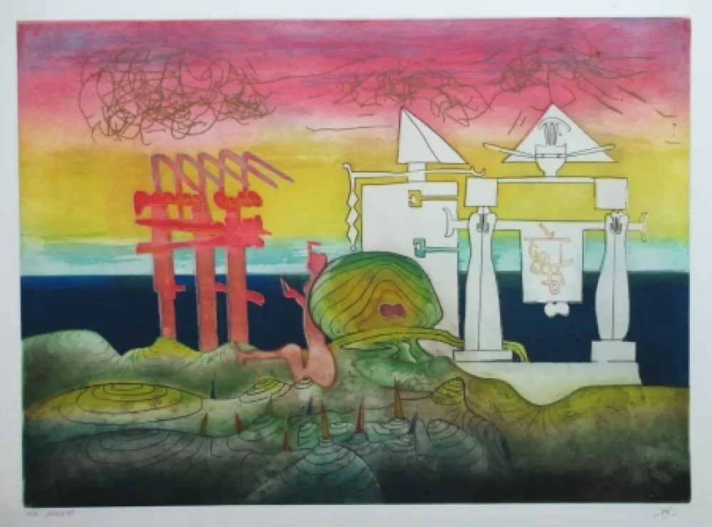 Eau-Forte Et Aquatinte Matta - L'Arc obscur des heures