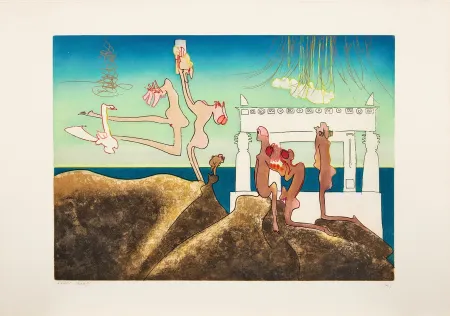 Eau-Forte Et Aquatinte Matta - L'Arc obscure des heures