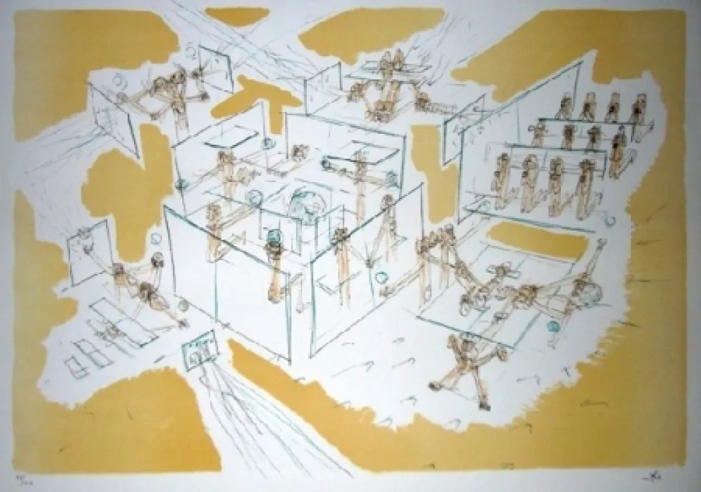 Lithographie Matta - Les convaincus