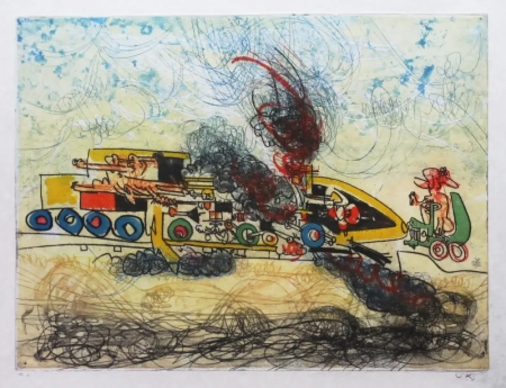 Eau-Forte Et Aquatinte Matta - Les Oh' Tomobiles (Planche 4)