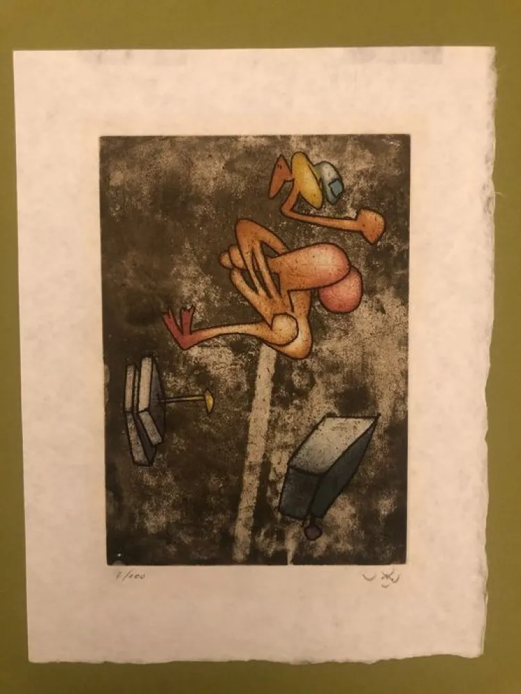 Eau-Forte Et Aquatinte Matta - Mots desserre freins planche 2