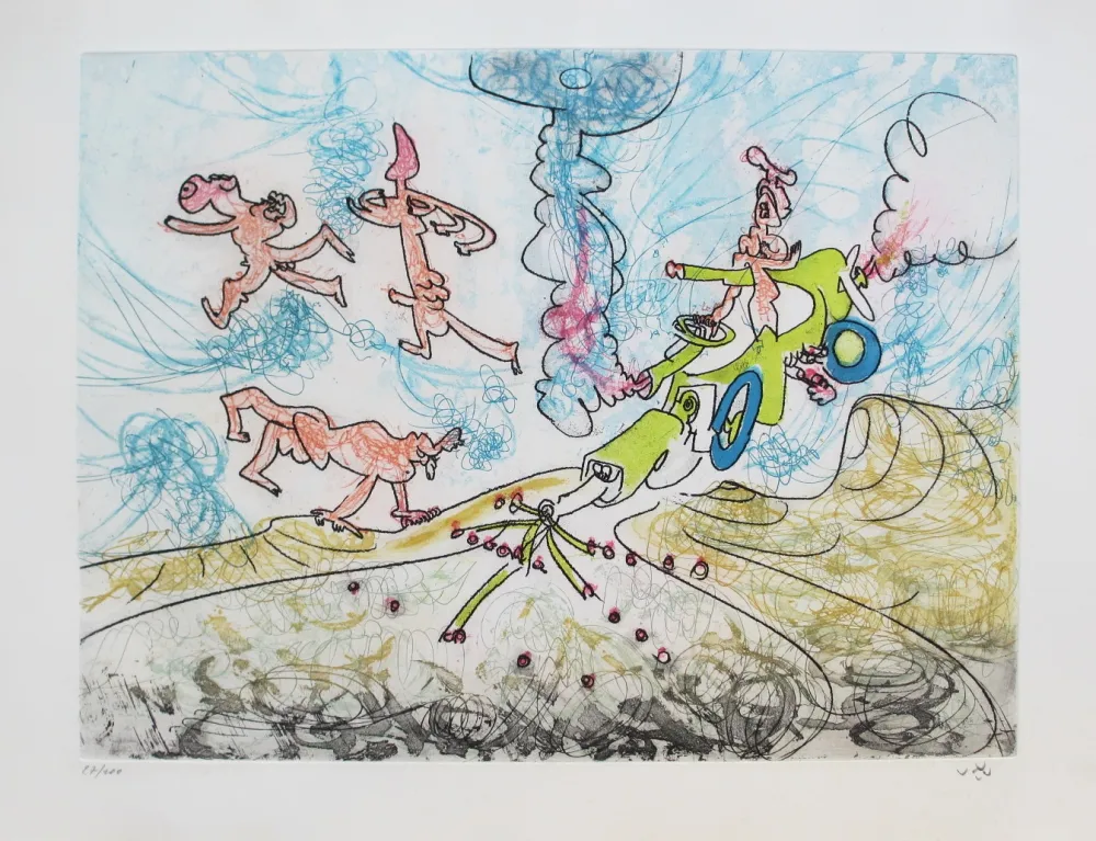 Eau-Forte Et Aquatinte Matta - Oh! Tomobiles