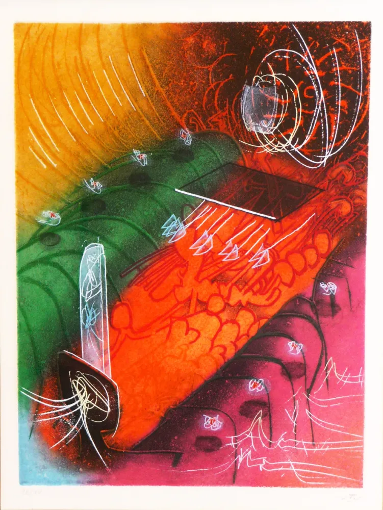 Eau-Forte Et Aquatinte Matta - Saison en Enfer – Attire le gai Venin